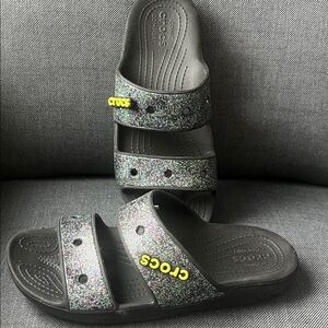 Crocs Woman Glitter Sandals - Black